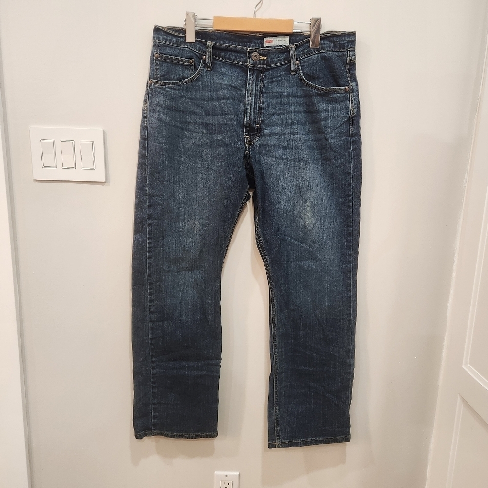 Vintage Wrangler Jeans Mens Tag 36x29 (Fits 36x30) Blue Dark Wash Baggy Y2K 90s